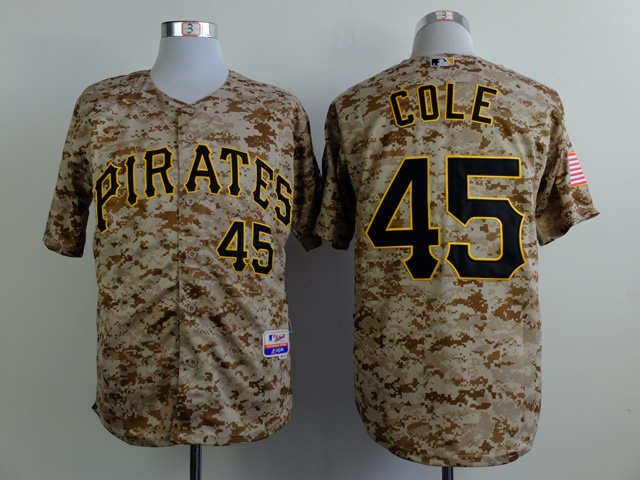 Men Pittsburgh Pirates 45 Cole Camo MLB Jerseys